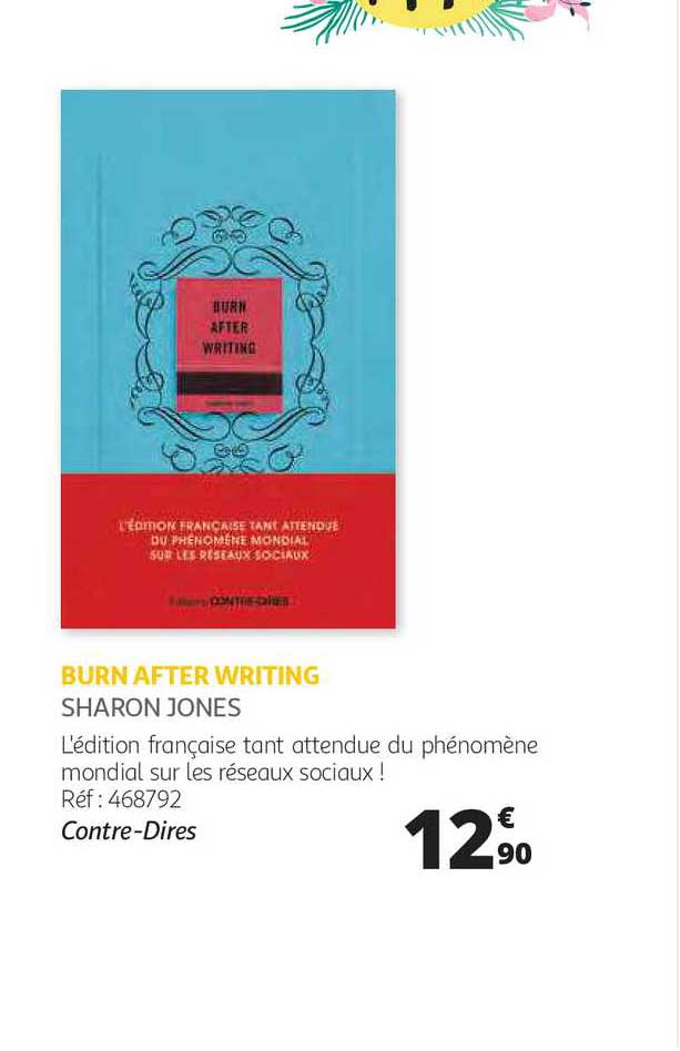 burn after writing - sharon jones