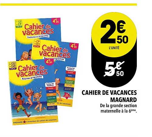 cahier de vacances magnard
