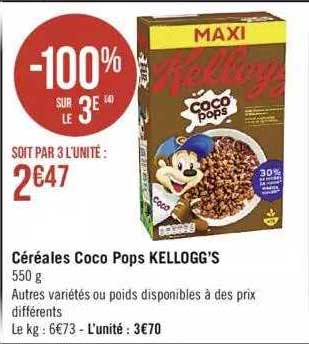 Céréales Coco Pops Kellogg's