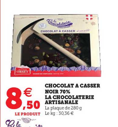 chocolat à casser noir 70% la chocolaterie artisanale