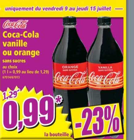coca-cola vanille ou orange