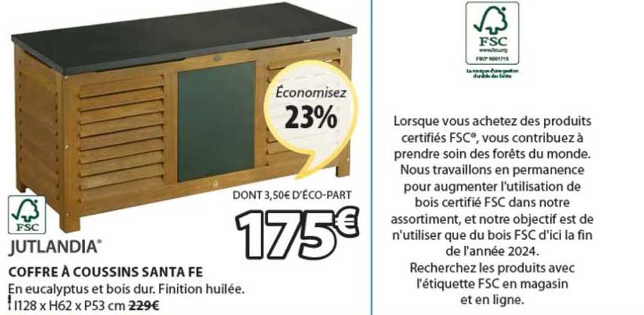 coffre à coussins santa fe jutlandia