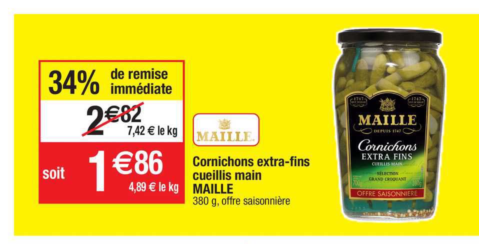 cornichons extra-fins cueillis main maille