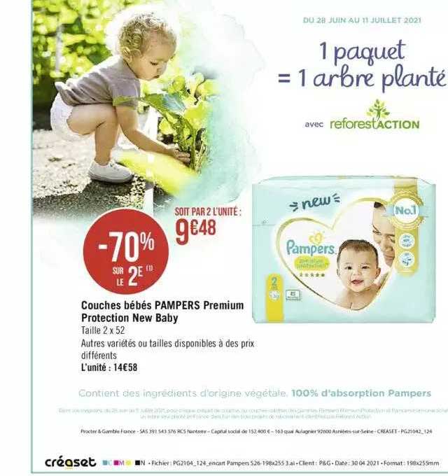 couches bébés pampers premium protection new baby