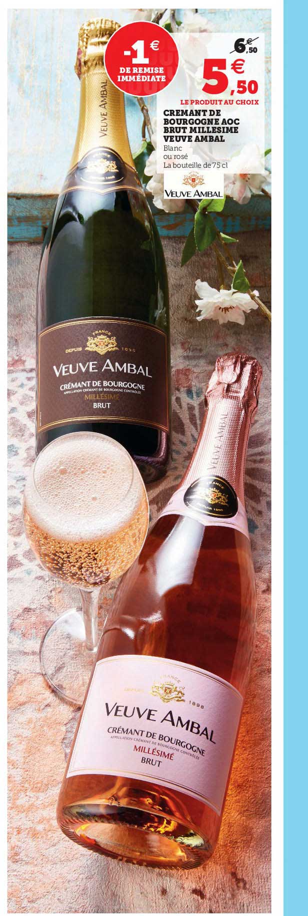 crémant de bourgogne aoc aoc brut millésime veuve ambal