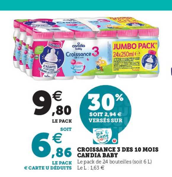 Croissance 3 Dès 10 Mois Candia Baby