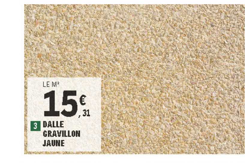 dalle gravillon jaune
