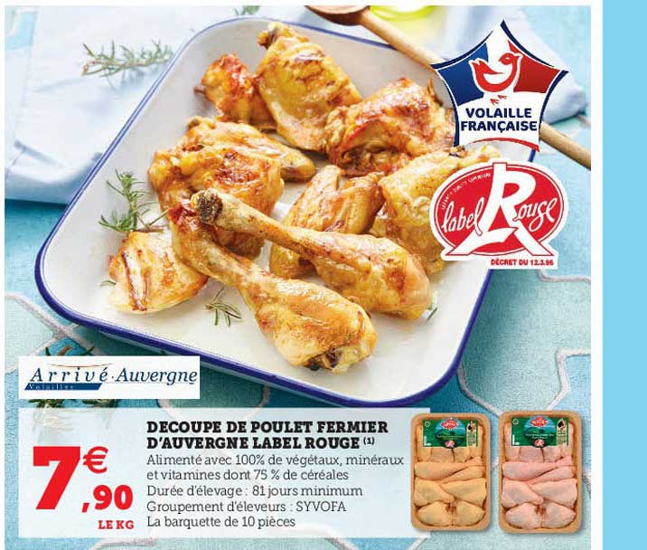Découpe De Poulet Fermier D'auvergne Label Rouge