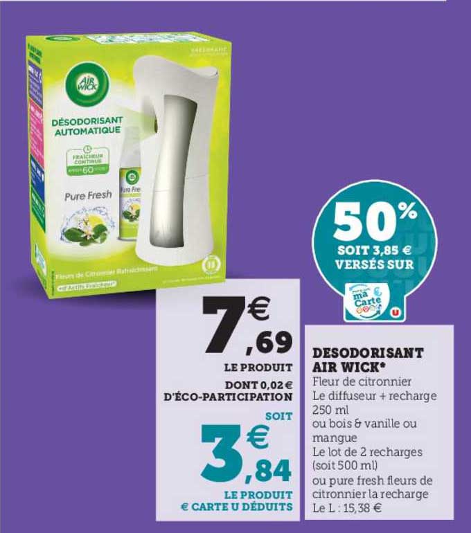 désodorisant air wick