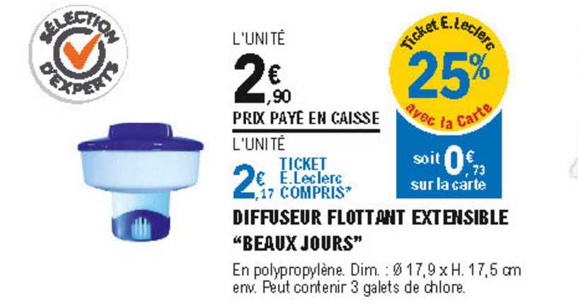diffuseur flottant extensible "beaux jours"