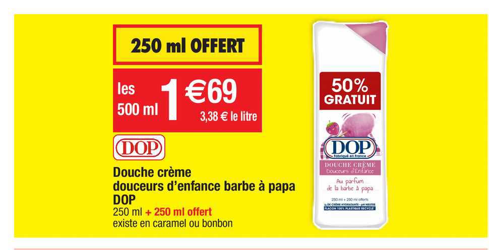douche crème douceurs d'enfance barbe à papa dop