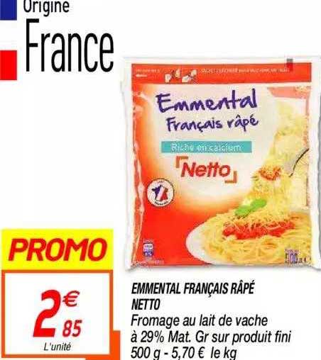 Emmental Français Râpé Netto