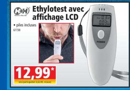 ethylotest avec affichage lcd