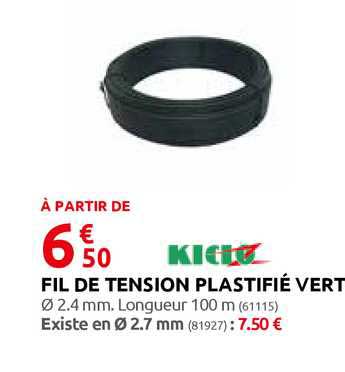 fil de tension plastifié vert