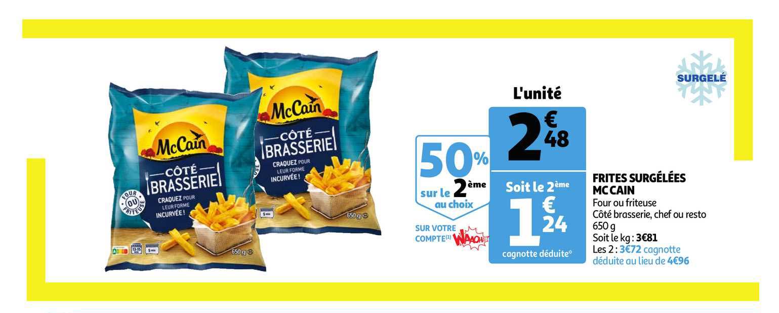 frites surgelées mc cain