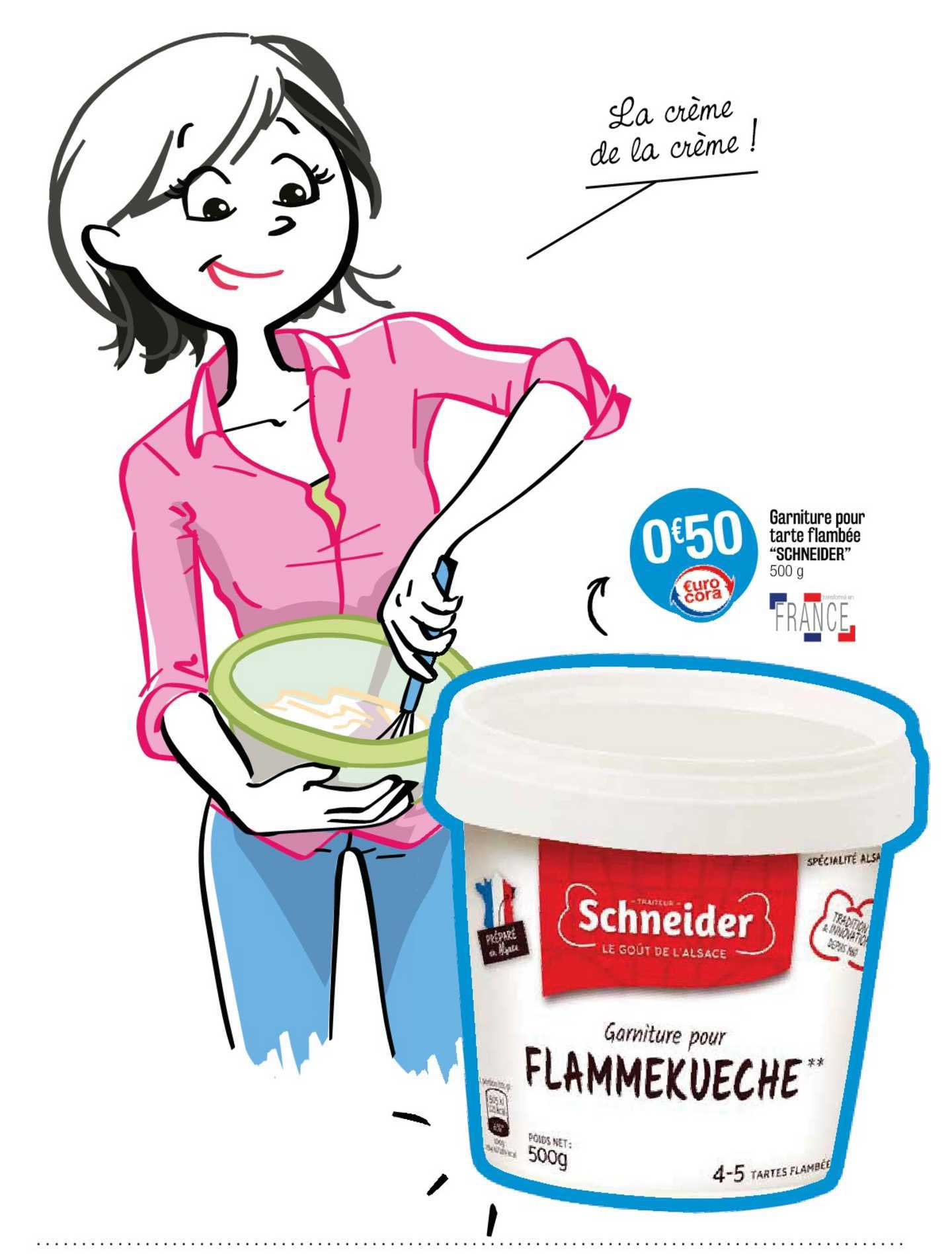 garniture pour tarte flambée "schneider"