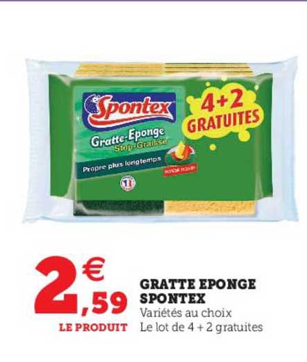 gratte éponge spontex