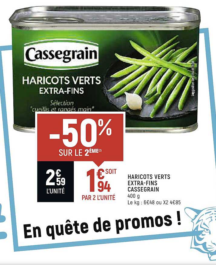 haricots verts extra-fins cassegrain