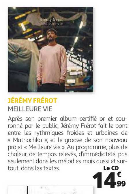 jérémy frérot - meilleure vie