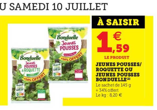 jeunes pousses - roquette ou jeunes pousses bonduelle