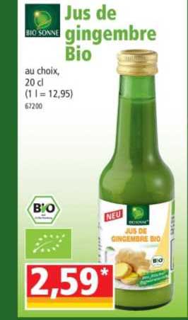 jus de gingembre bio bio sonne