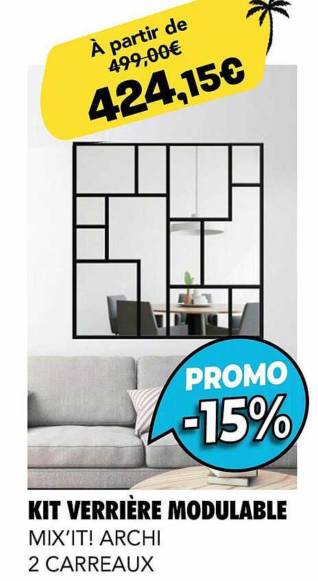 kit verrière modulable mix'it! archi 2 carreaux
