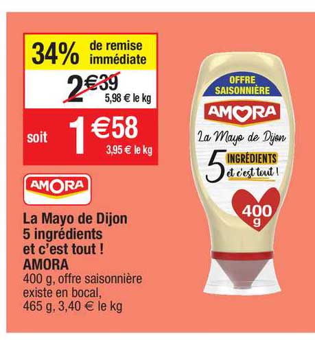 la mayo de dijon 5 ingrédients et c'est tout! amora