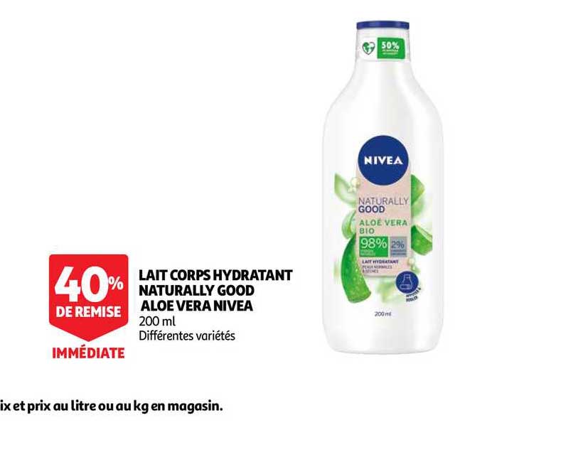 lait corps hydratant naturally good aloé vera nivea