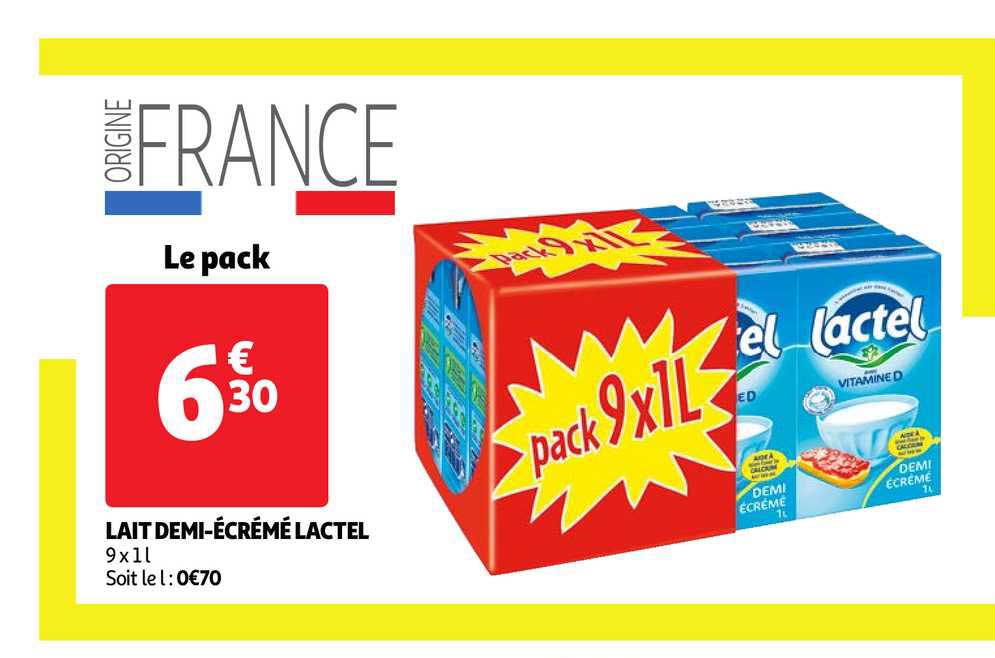 lait demi-écrémé lactel