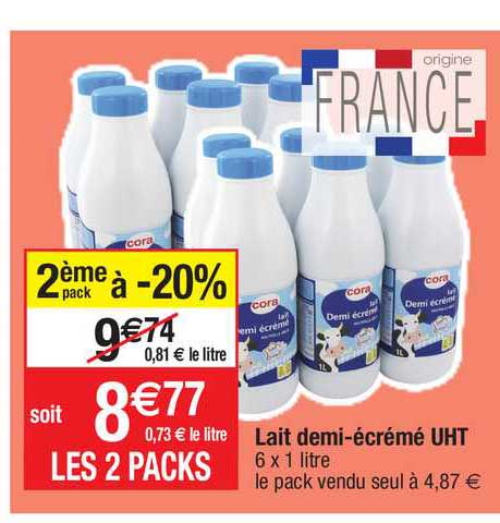 Lait Demi-écrémé Uht