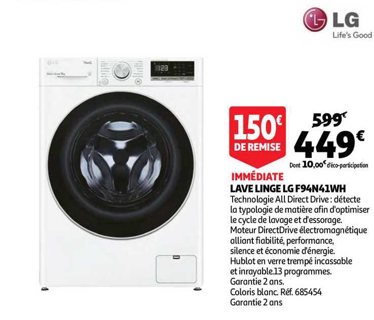 lave linge lg f94n41wh