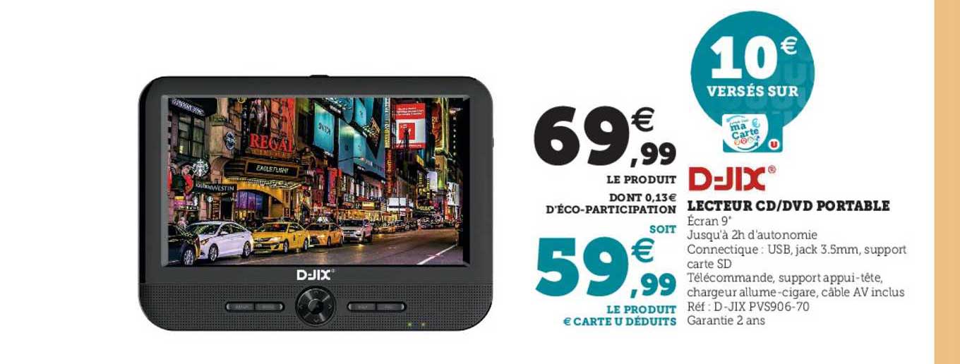 lecteur cd-dvd portable d-jix