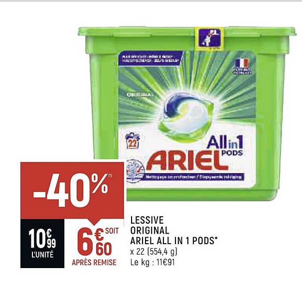 lessive original ariel all in pods