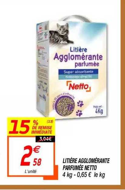 Litière Agglomérante Parfumée Netto