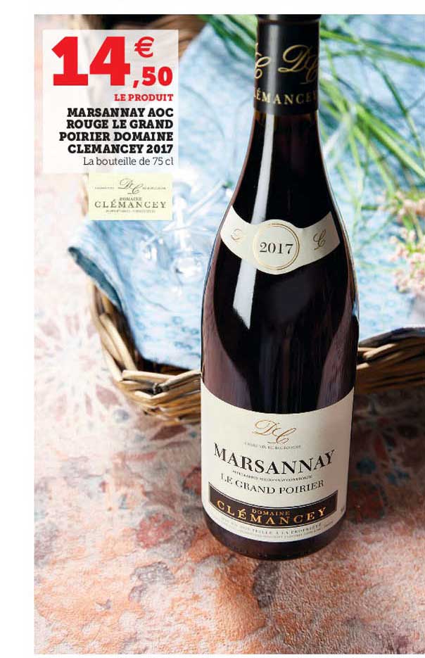 marsannay aoc rouge le grand poirier domaine clemancey 2017