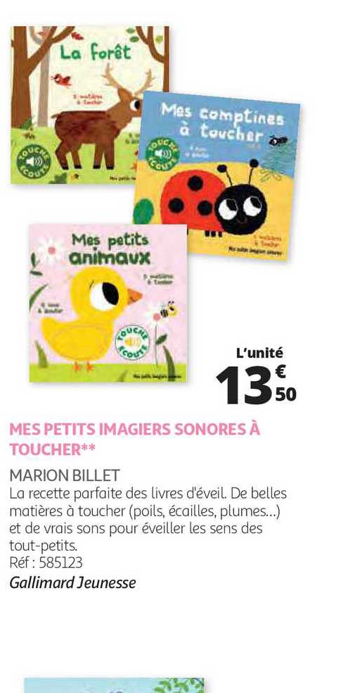 mes petits imagiers sonores à toucher - marion billet