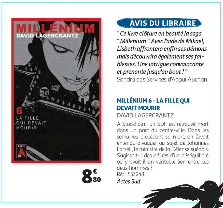 millénium 6 - la fille qui devait mourir - david lagercrantz