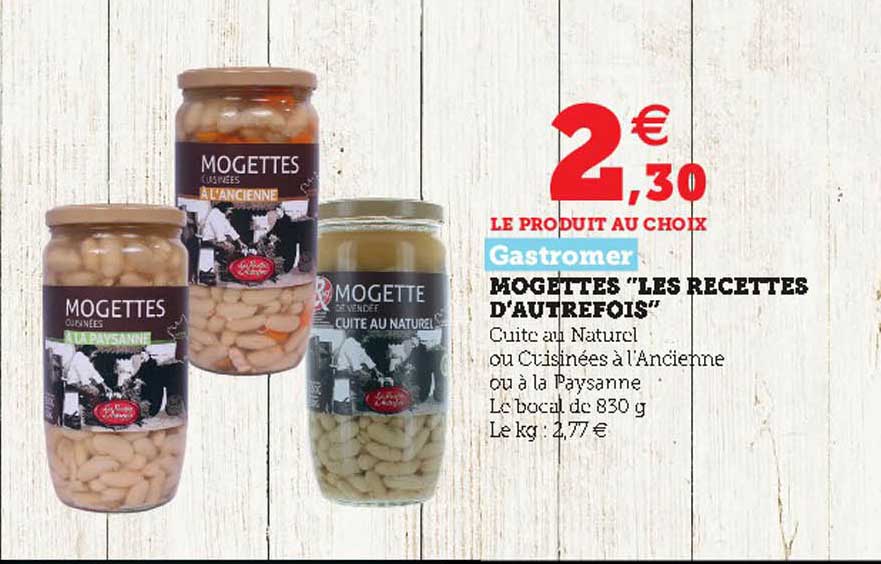 mogettes "les recettes d'autrefois" gastromer