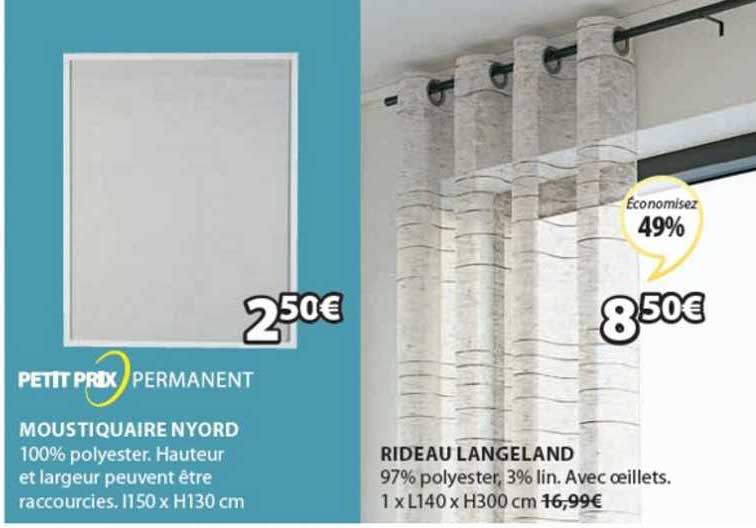 Moustiquaire Nyord, Rideau Langeland