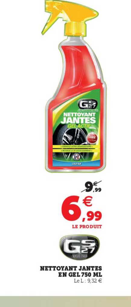 nettoyant jantes en gel 750 ml gs27