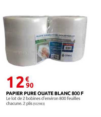 papier pure ouate blanc 800 f