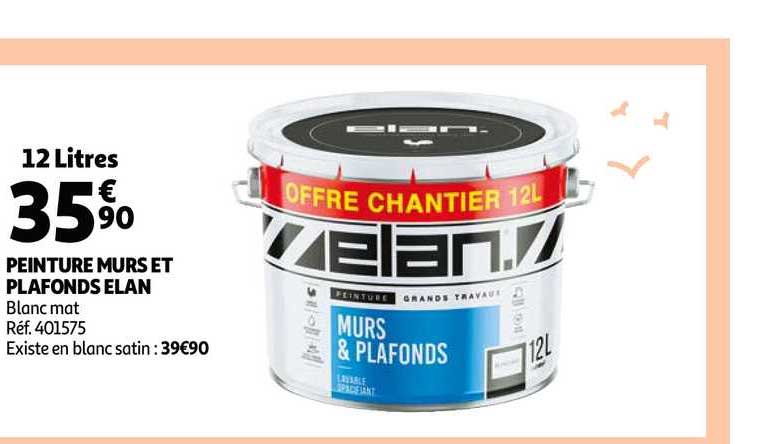 peinture murs et plafond elan