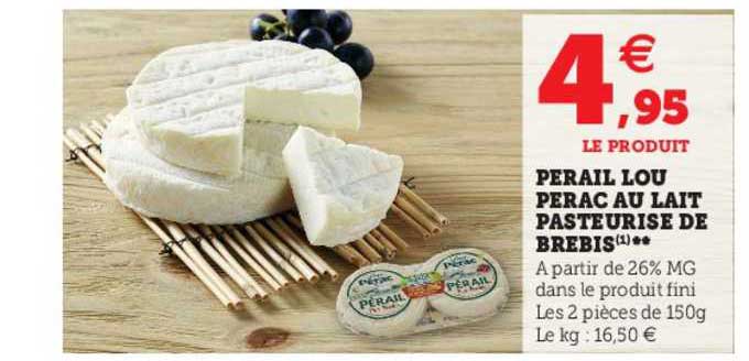 perail lou perac au lait pasteurisé de brebis
