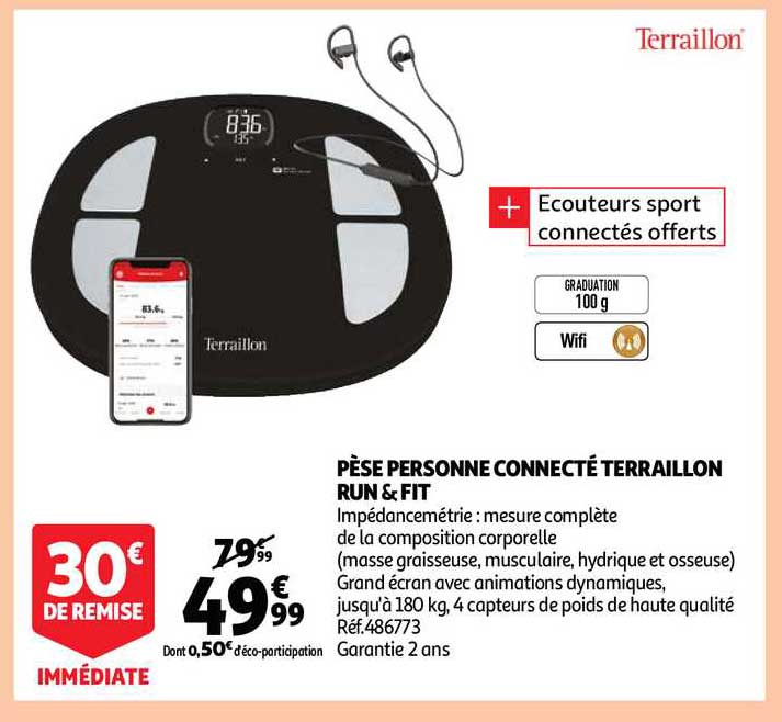 pèse personne connecté terraillon run & fit