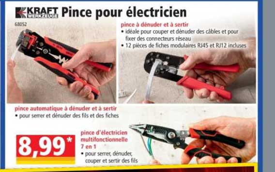 pince pour électricien kraft