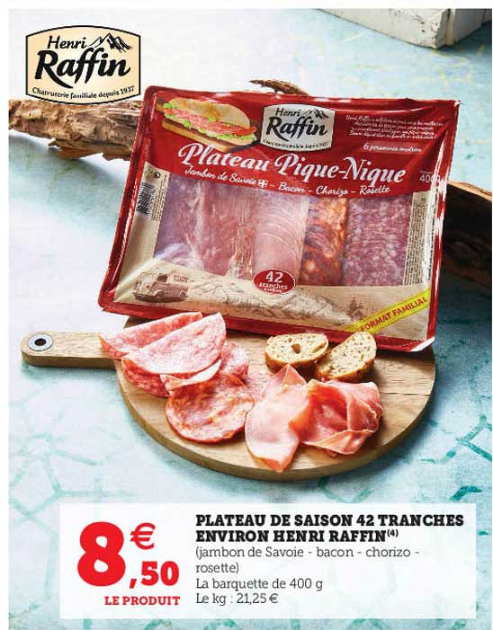 plateau de saison 42 tranches environ henri raffin