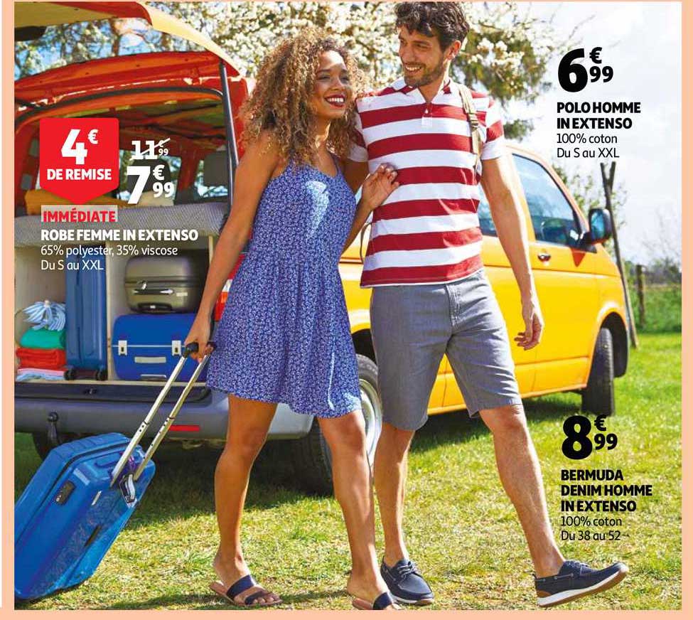 polo homme in extenso, bermuda denim homme in extenso