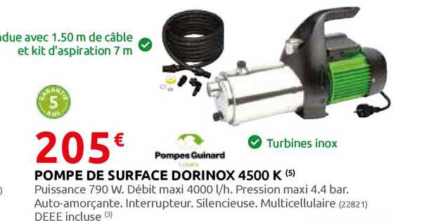 pompe de surface dorinox 4500 k