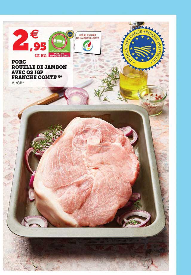 porc rouelle de jambon avec os igp franche comté
