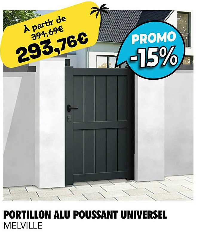 portillon alu poussant universel melville